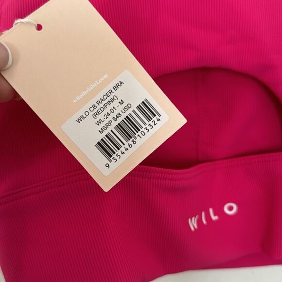 WILO RED/PINK sport bra NWT - Picture 4 of 4